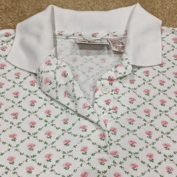 Vintage Rose Pattern Polo by Oak Bluff - Picture 3 of 6